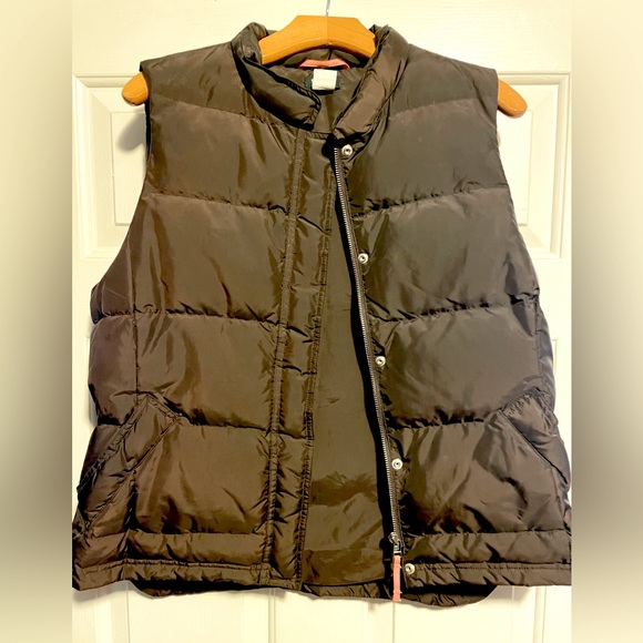 J. Crew Jackets & Blazers - I agree puffer vest, zipper and snaps, chocolate brown, size large